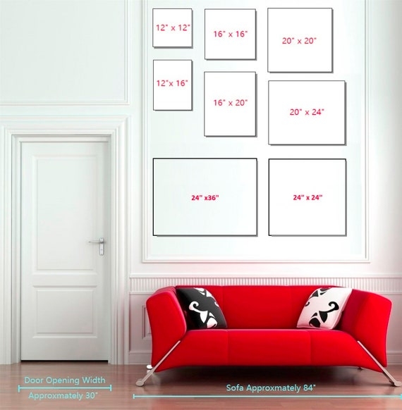 Wall Art Canvas Dimensions Sofa Scale Reference Guide
