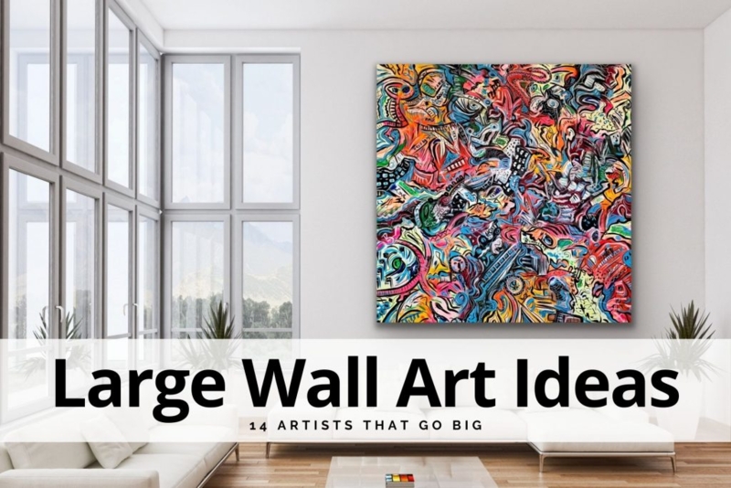 Wall Art Canvas Oversized Scale Abstract Pattern Vibrant