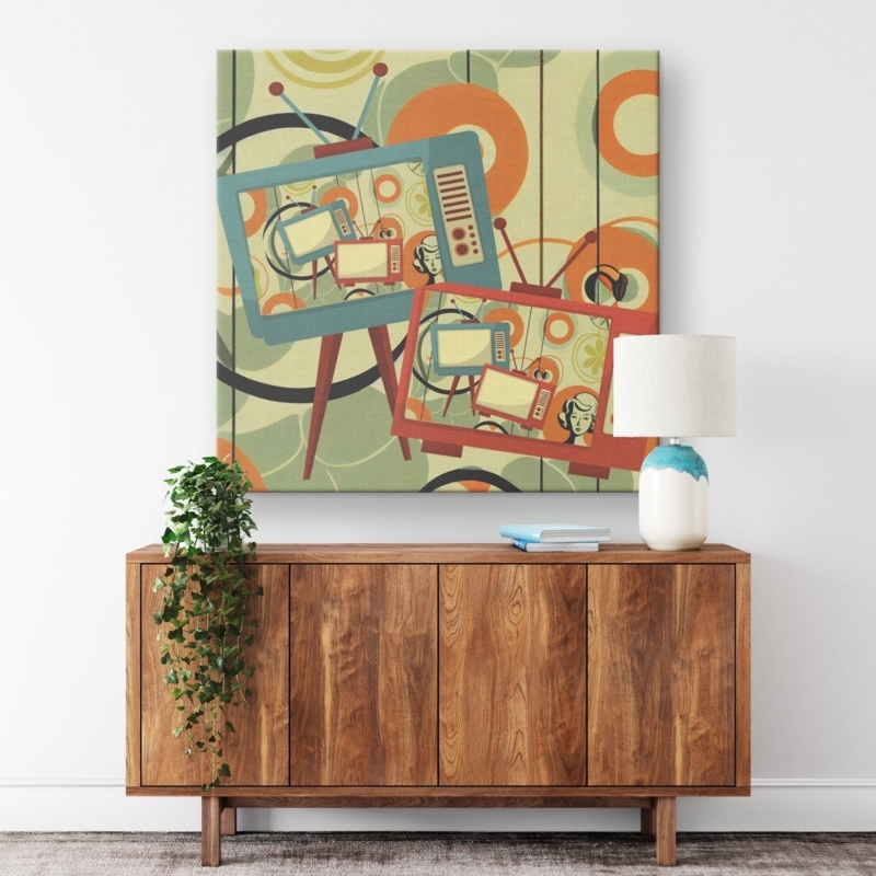 Wall Art Canvas TV Motifs, Tapered Leg Sideboard Styling