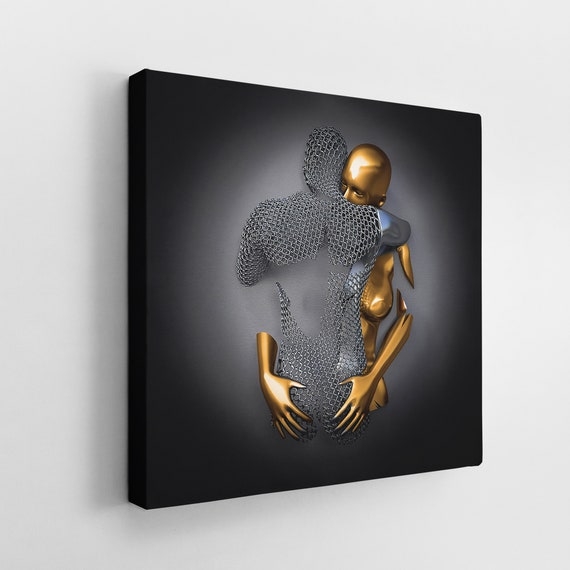 Wall Art Chainmail Texture Mixed Metal 3D Depth Modern Art