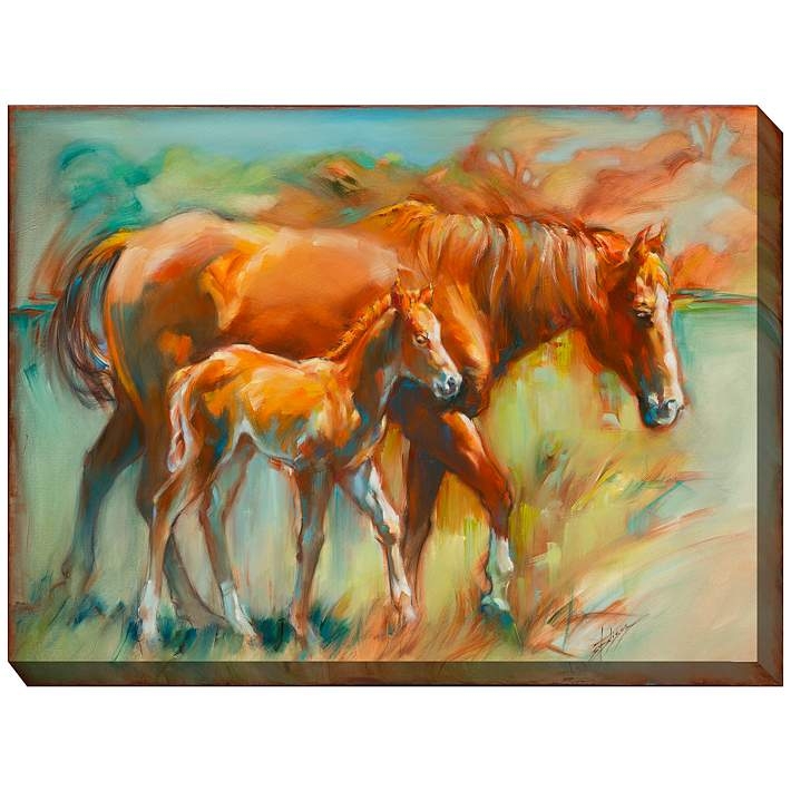 Wall Art Chestnut Horse Painting Painterly Brushstrokes