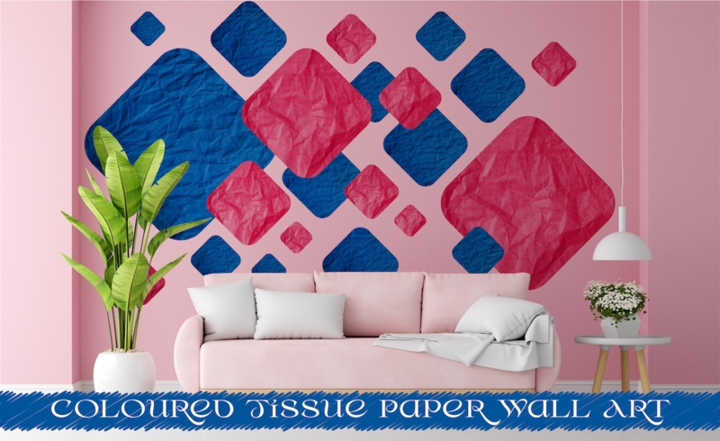 Wall Art: DIY Crumpled Paper Texture, Geometric Pattern