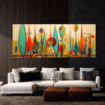 Wall Art Extra Wide Format Atomic Age Graphics, Wood Slat Backdrop