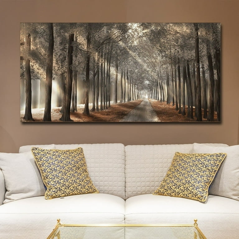 Wall Art Extra Wide Panorama Sun Drenched Forest Canvas Nature