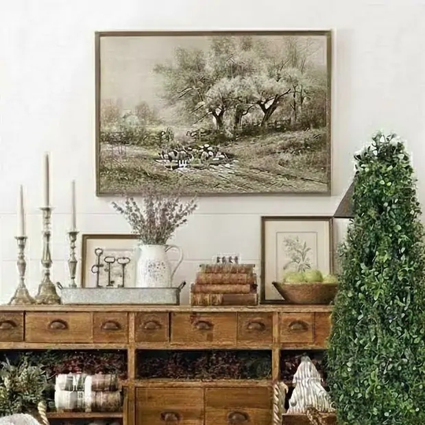 Wall Art Farm Scene Canvas Wall Art Antique Inspired Decor Canvas