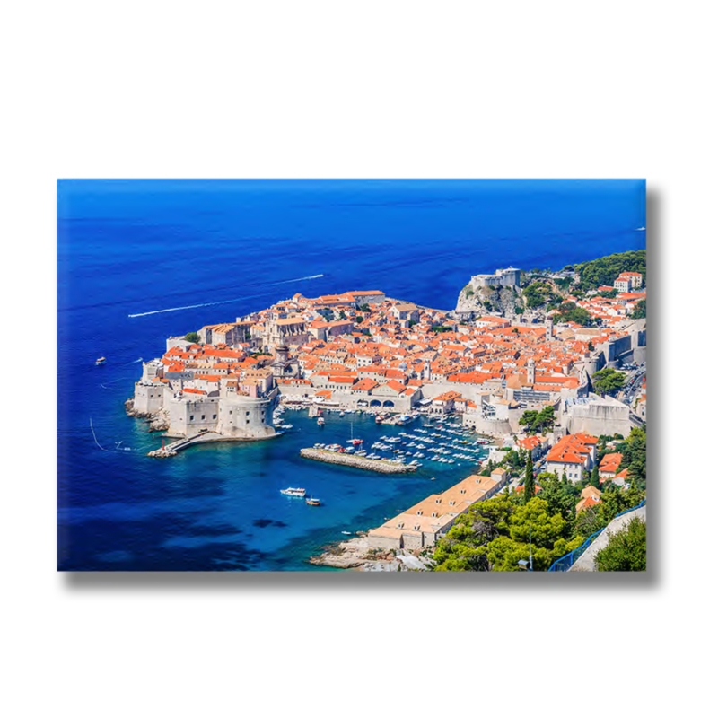 Wall Art Frameless Acrylic Aerial View Coastal City Print