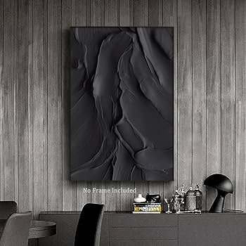 Wall Art: Frameless Minimalist Textured Canvas with 3D Ridges
