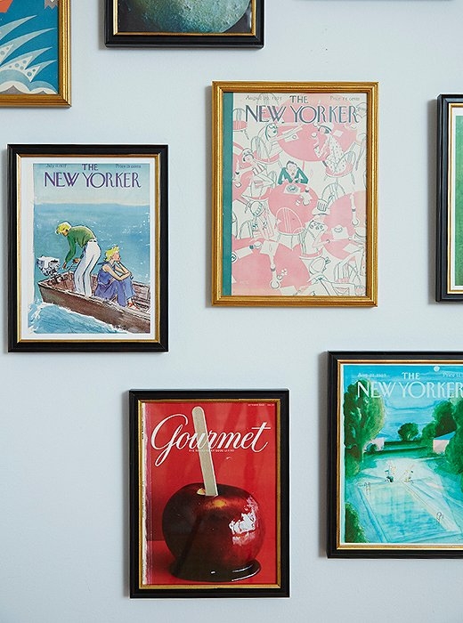 Wall Art Gallery Featuring Vintage Magazine Cover Prints
