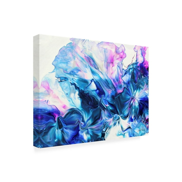 Wall Art: Gallery Wrapped Abstract Canvas Print Fluid Pour Design