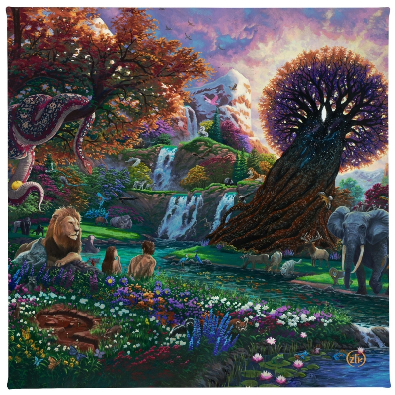 Wall Art Garden of Eden Canvas Maximalist Wildlife Imagery