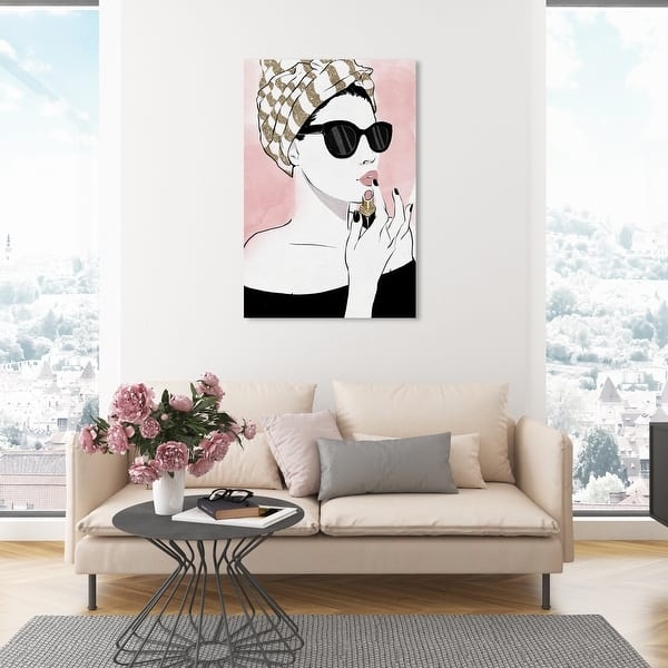 Wall Art Glam Fashion Illustration Oversized Canvas Print