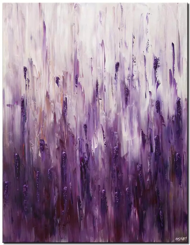 Wall Art Impasto Texture Sparkle Details Vertical Orientation Canvas
