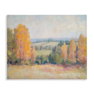 Wall Art: Impressionist Landscape, Painterly Texture with Autumn Colors