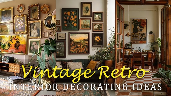 Wall Art Inspiration: Eclectic Vintage Gallery Wall Ideas & Retro Palette