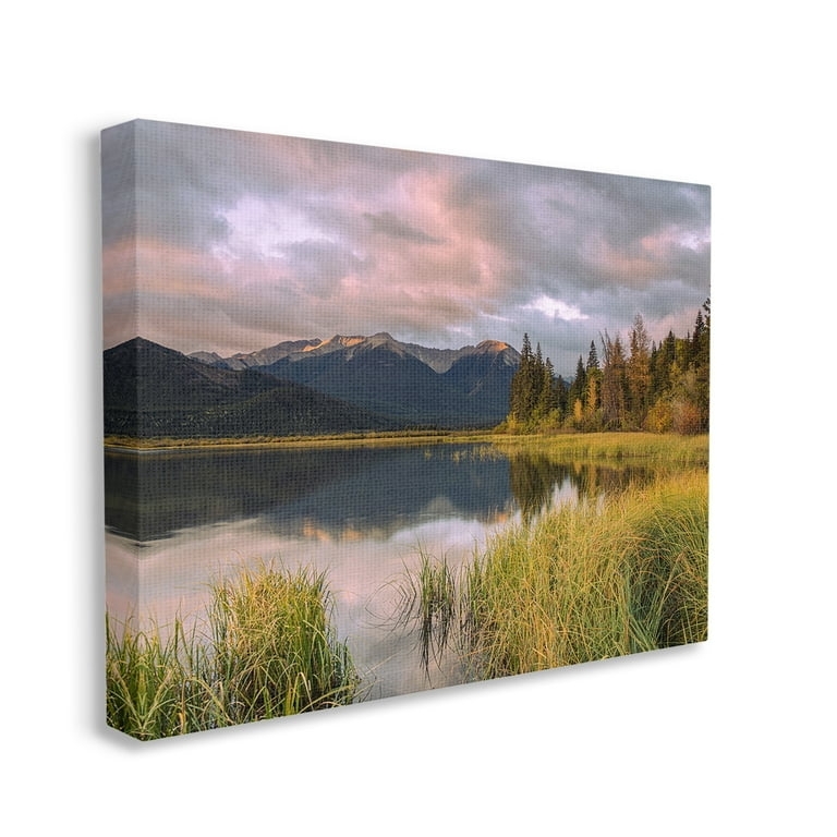 Wall Art Lake Landscape Sunset Palette Mountain Canvas Print Decor