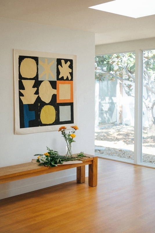 Wall Art: Large Abstract Canvas, Abstract Grid Art, Unframed Look