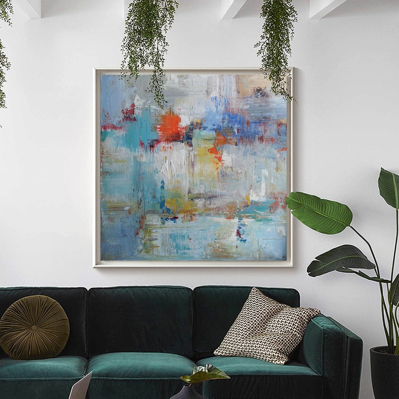 Wall Art Large Abstract Canvas Colorful Expressive Brushwork