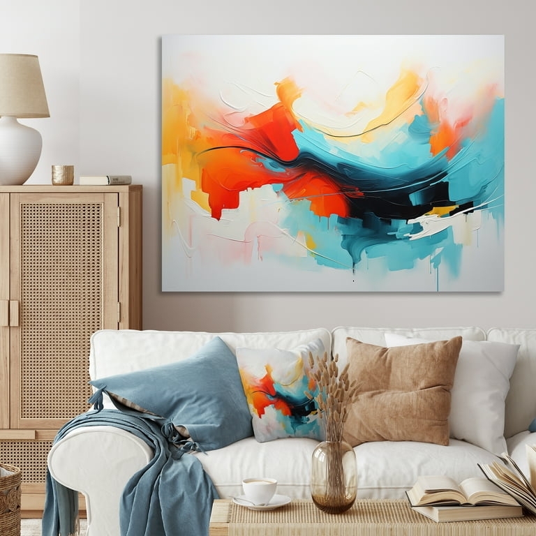 Wall Art: Large Modern Abstract Canvas, Unframed
