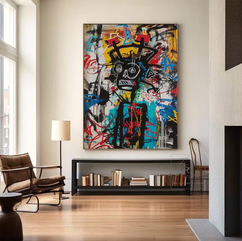 Wall Art: Large Neo-Expressionist Street Art Style Canvas