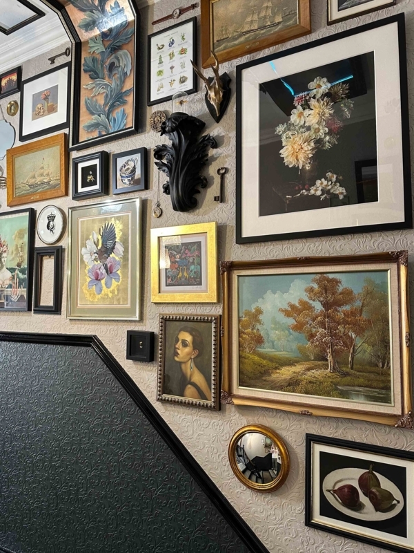 Wall Art: Maximalist Gallery with 3D Sculptures and Frames