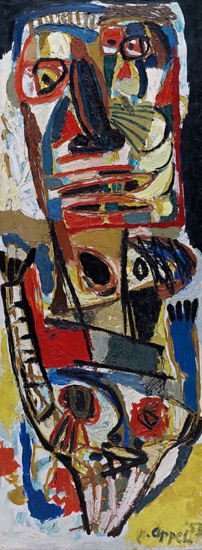 Wall Art: Mid-Century Abstract Primary Color Painting