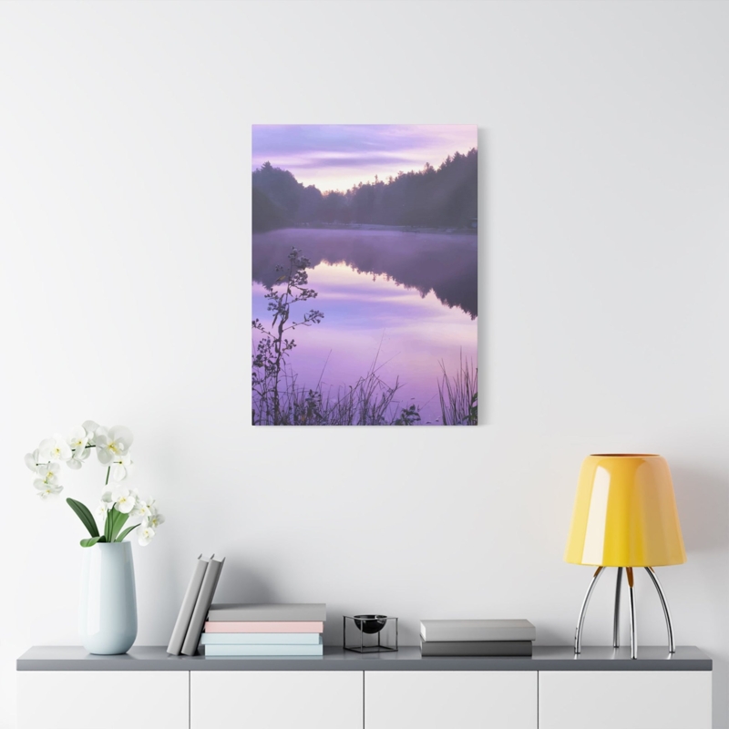 Wall Art Misty Landscape Print Minimalist Style Serene Horizon Decor