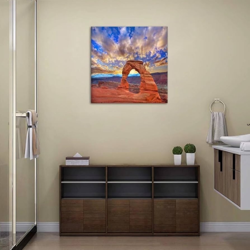 Wall Art National Park Theme High Contrast Sunset Vibrant Nature