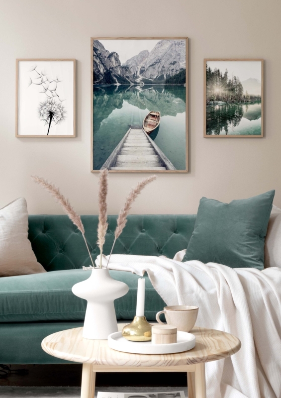 Wall Art Nature Gallery Set Framed Photography Scandinavian Style