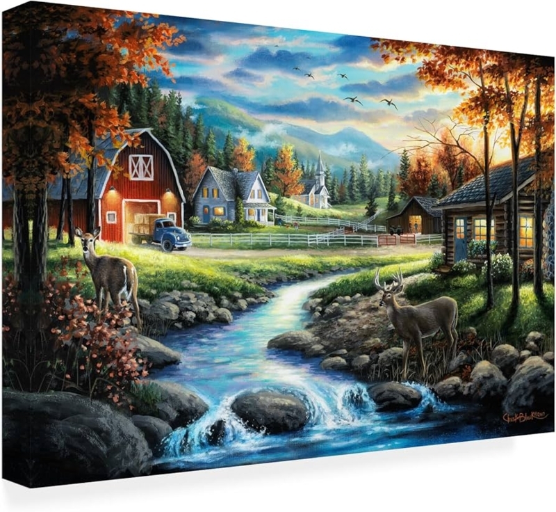 Wall Art Nostalgic Farmhouse Imagery Autumnal Rustic Country Decor