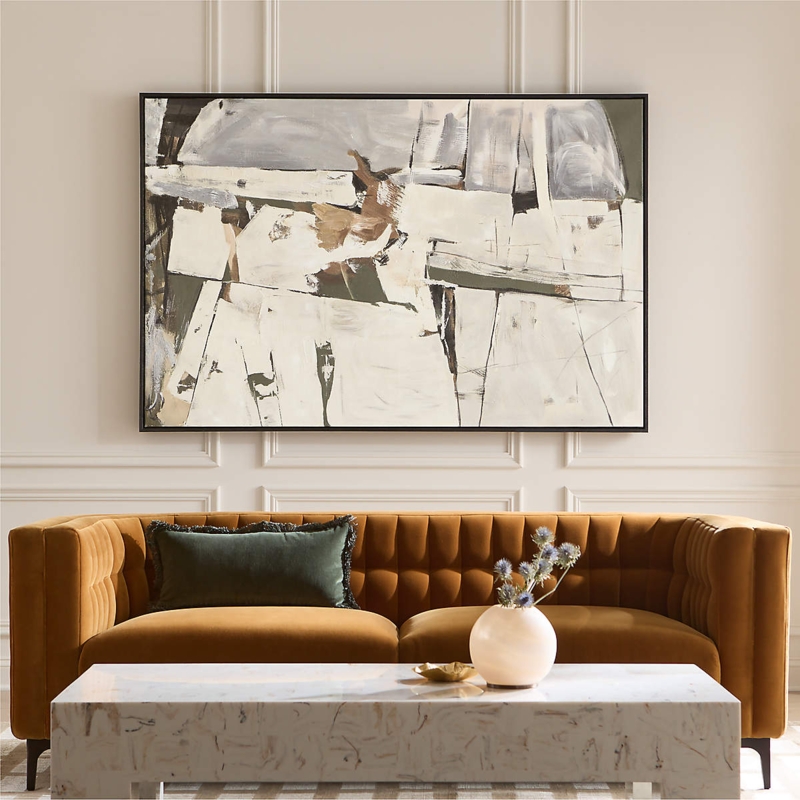 Wall Art: Oversized Abstract Canvas, Framed, Large Scale