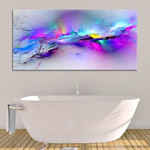 Wall Art Oversized Canvas Colorful Abstract Splatter Pattern Modern
