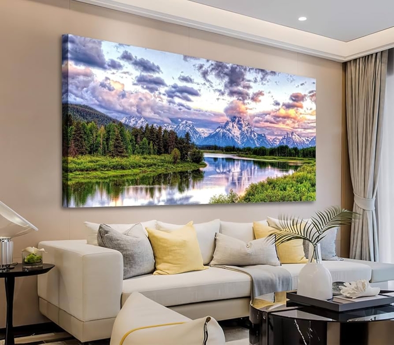 Wall Art Panoramic Nature Print Gallery Wrap Living Room Sofa Decor Ideas