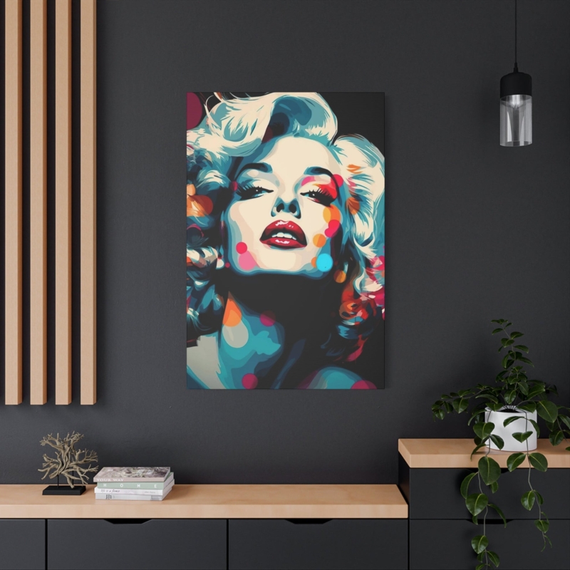 Wall Art Pop Art Portrait Vibrant Colors, Glam Pop Art Wall Decor