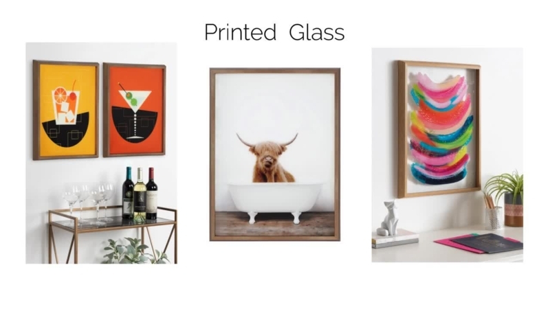 Wall Art: Printed Glass with Wood Toned Frames, Whimsical Gallery