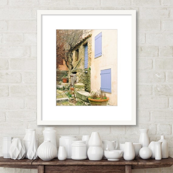 Wall Art: Provence Style Photography Print featuring Lavender Shutters