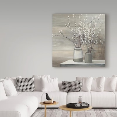 Wall Art Pussy Willow Artwork Large Square Modern Farmhouse Botanical