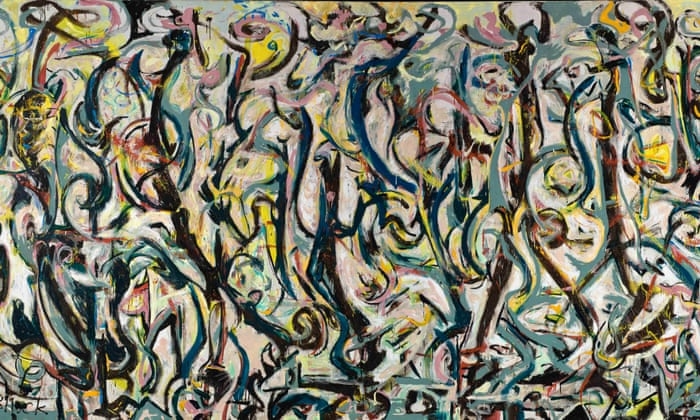 Wall Art: Rhythmic Abstract Expressionist Mural Canvas