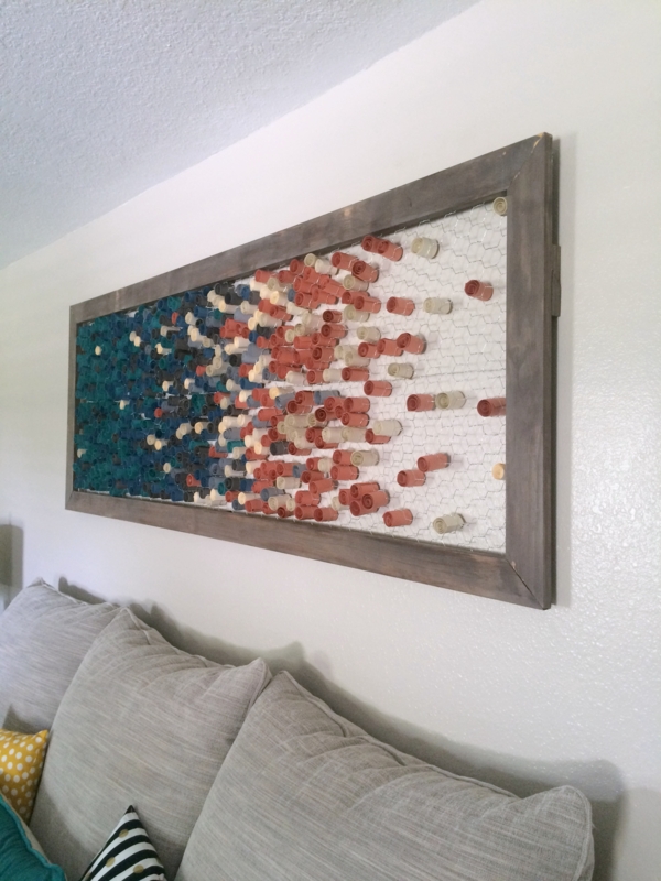 Wall Art: Rolled Paper Art with Chicken Wire Backing, Rustic