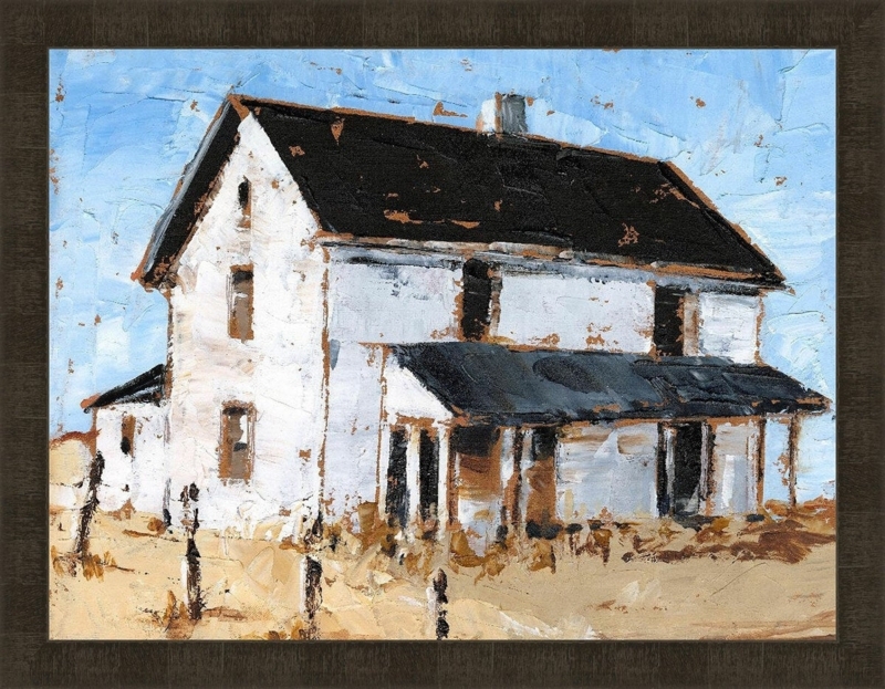 Wall Art Rustic Country Farmhouse Textured Impasto Palette Knife Painting