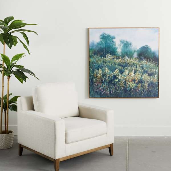 Wall Art Serene Landscape Canvas Impressionistic Floral Pattern