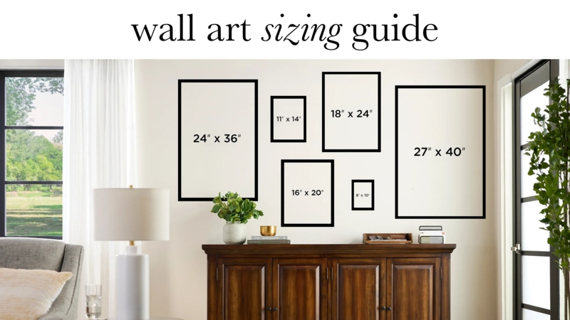 Wall Art Sizing Guide Graphic Annotated Dimensions