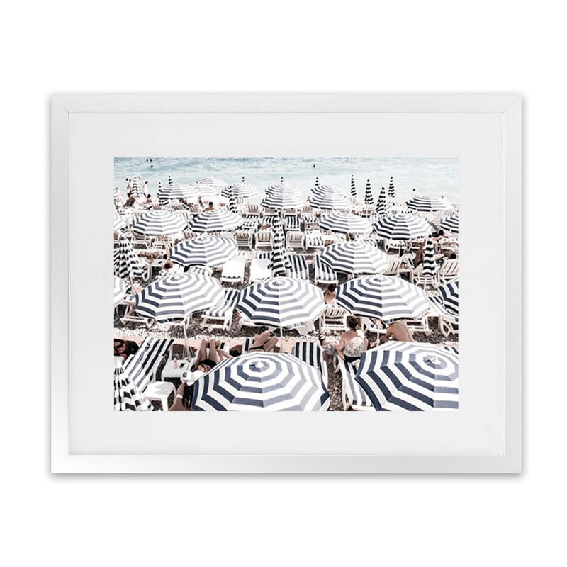 Wall Art Striped Umbrellas Amalfi Coast Vibe Aerial Photo