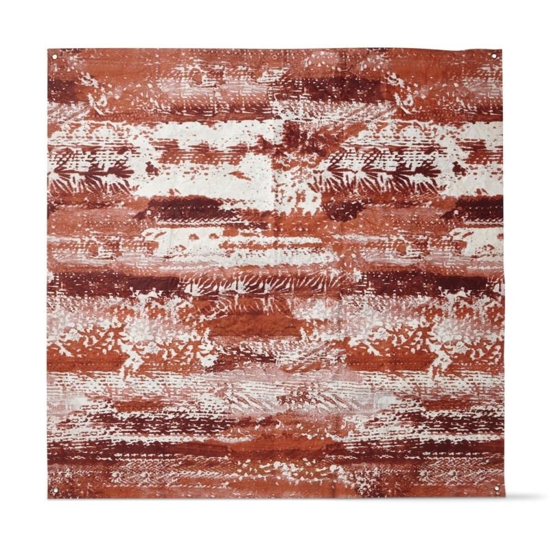 Wall Art Textile Hanging Corner Grommets Distressed Abstract Earthy