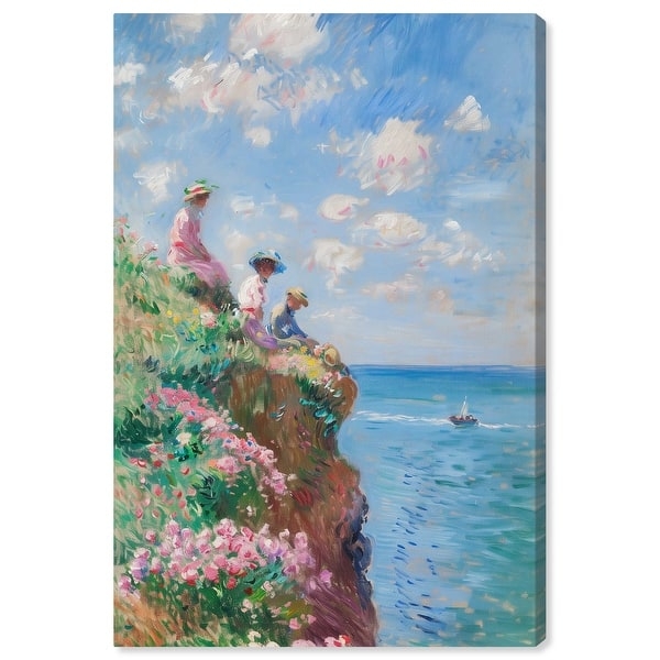 Wall Art Vertical Canvas Pastel Coastal Impressionist Style