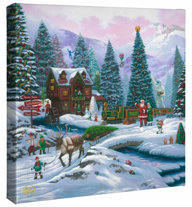 Wall Art, Whimsical Illustration, Square Shape, Whimsical Christmas