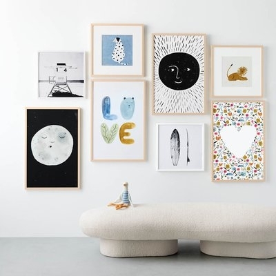 Wall Art Whimsical Kids Room Gallery Boucle Texture Curved Bench
