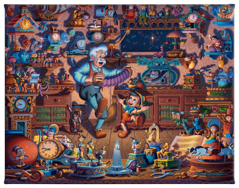Wall Art: Whimsical Nursery Canvas Print Detailed Workshop Illustration