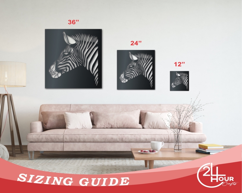 Wall Art Zebra Pattern Sizing Options Monochrome Animal Art