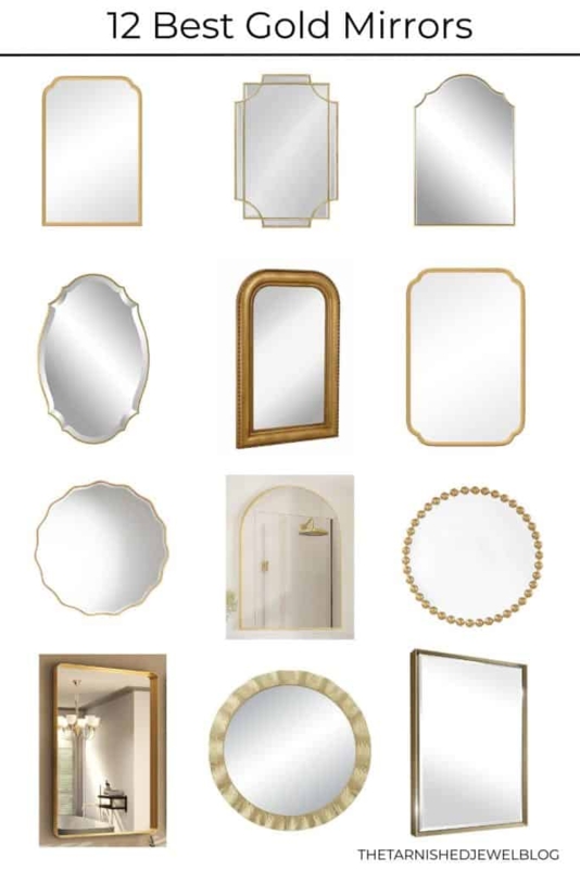 Wall Mirror Collection Variety Of Shapes Curated Transitional Style