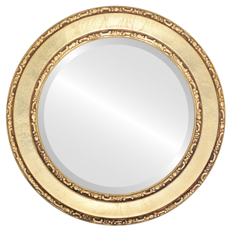 Wall Mirror Ornate Frame Scrolling Details Gold Leaf Traditional